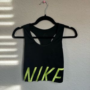 NIKE Sri-fit fitted workout tank with neon logo